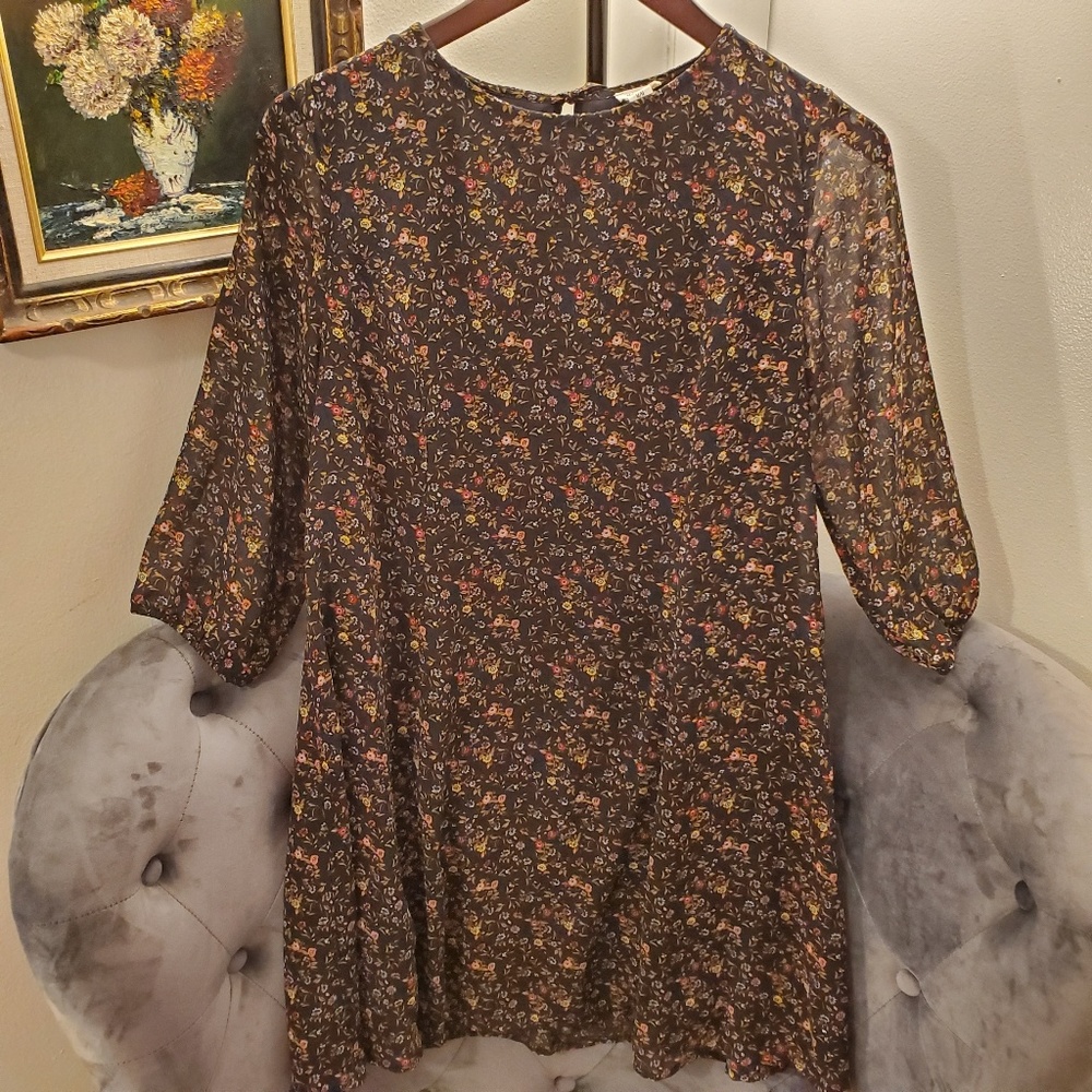 Floral shift dress